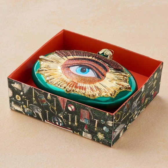 New in Box John Derian x Target Christmas Holiday Glass Eye 👁️ Tree Ornament 🎄 - Picture 3 of 5